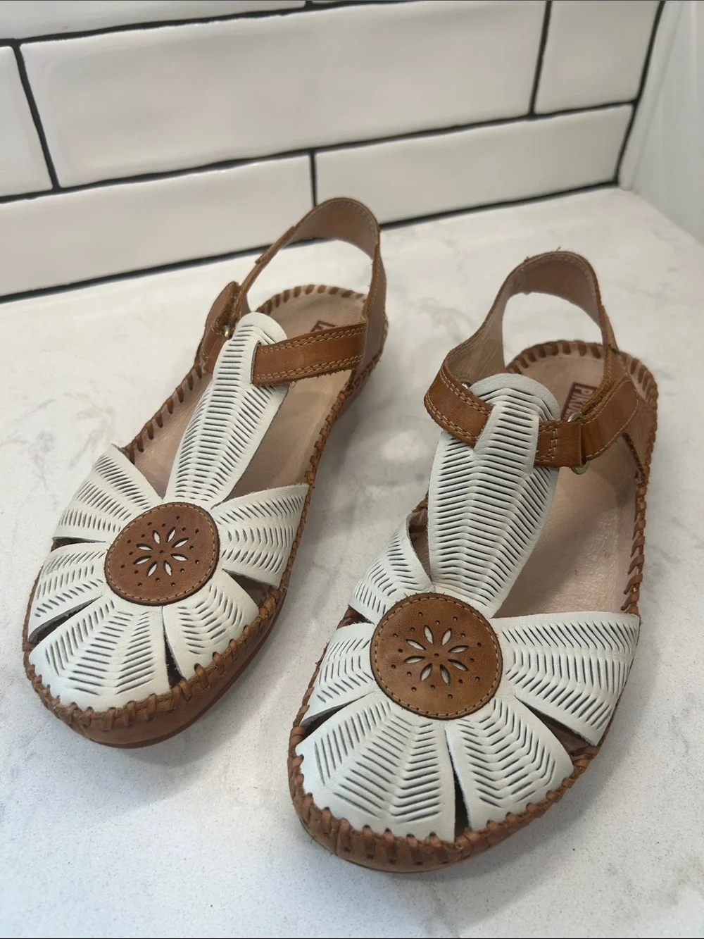 PIKOLINOS WOMEN'S P. VALLARTA Sandals Coastal Leather Comfort Size 38 / 8.5